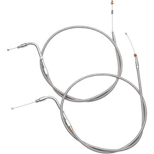 Barnett Clear Coat 42in. Throttle Cable for Harley Davidson 1994-95 FLHR, 1990-