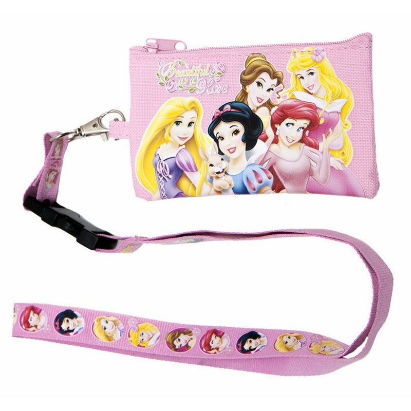 Disney Princess and Tangle Lanyard with Coin Purse 'Beautiful as a Rose"