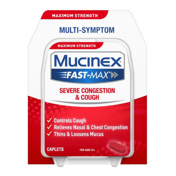 Mucinex Fast-Max Severe Congestion & Cough Caplets, 20ct