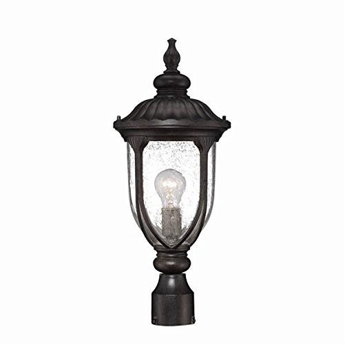 Acclaim 2217BC Laurens Collection 1-Light Post Mount Outdoor Light Fixture, Black Coral