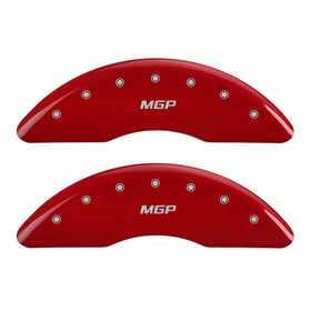 MGP Caliper Covers 23209SMGPRD 'MGP' Engraved Caliper Cover with Red Powder Coat Finish and Silver Characters, (Set of 4)