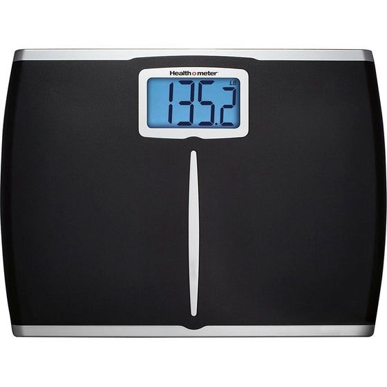 Health-o-Meter Glass Body Fat Scale Clear w/Black Frame