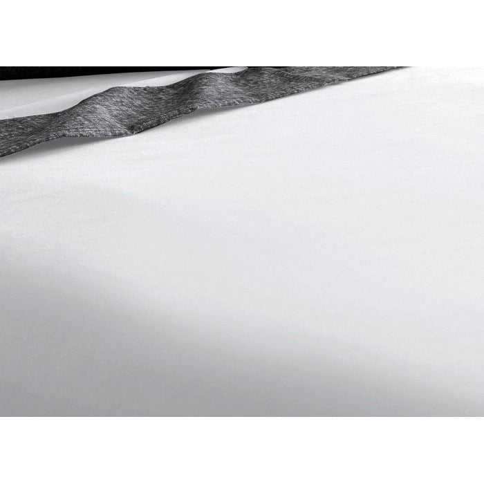 Dunkirk 6 Piece King Size Chambray Denim Sheet Set with The Urban Port,Gray and White