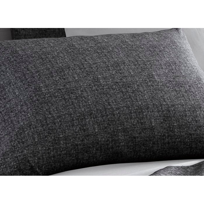 Dunkirk 6 Piece King Size Chambray Denim Sheet Set with The Urban Port,Gray and White