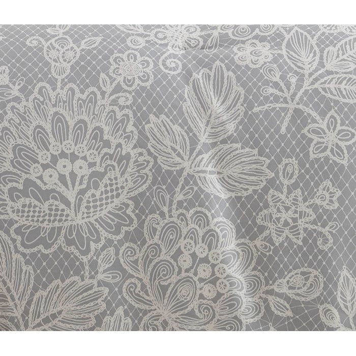 Lyon 8 Piece Printed Reversible Queen Comforter Set The Urban Port, Gray and White