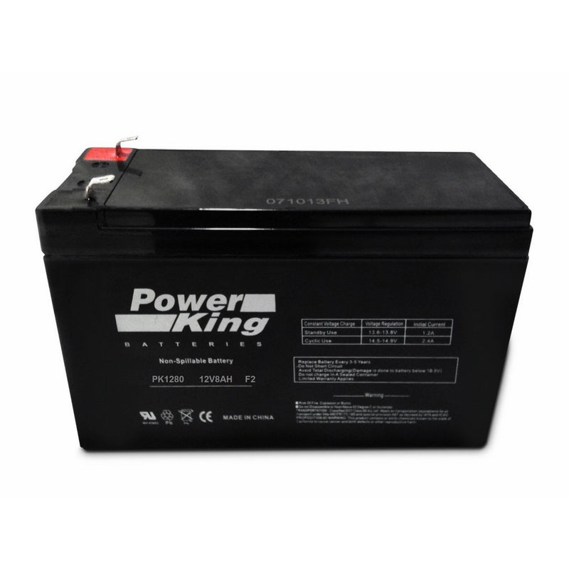 12V 7.2Ah SLA Rechargeable Battery for Security Systems/ Replaces Standard 7.0Ah