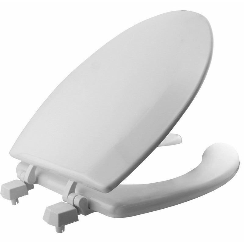 Mayfair 1440EC 000 Open Front Molded Wood Toilet Seat, Elongated, White