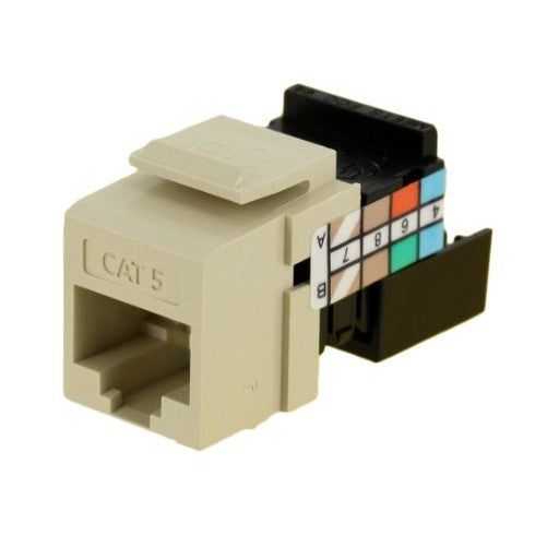 Leviton 41108-RI5 Cat 5 Category 5 QuickPort Connector, Ivory