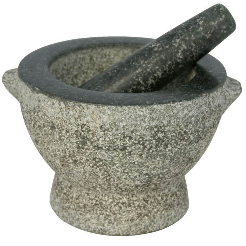 8 Inch Stone Granite Mortar and Pestle 4 Cup Capacity