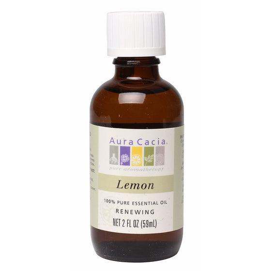 Aura Cacia Essential Oil, Renewing Lemon, 2 fluid ounce