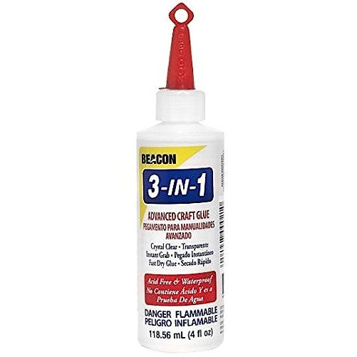 Beacon 314OZ 3-In-1 Advanced Craft Glue, 4-Ounce