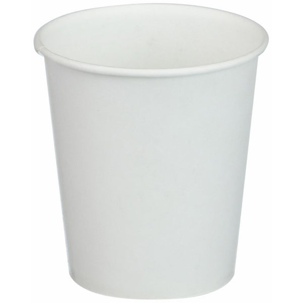 White Paper Water Cups, 3 oz, 100/Pack