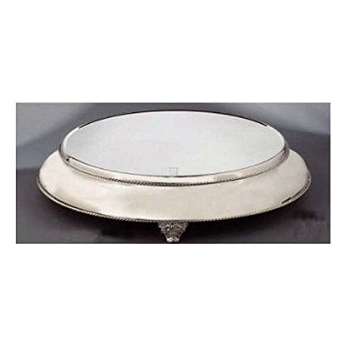 Elegance Silver 89892 Silver Plated Round Cake Stand with 22" Base, 18"