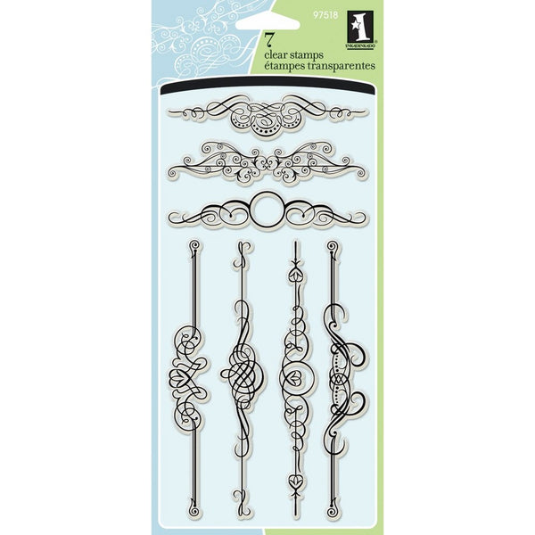 Inkadinkado Ornate Flourishes Clear Stamps