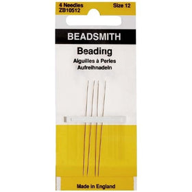 Needles Beading Size 12, 4 Needles/Pack