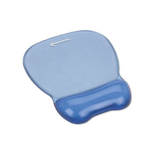 Innovera : Gel Mouse Pad with Wrist Rest, Nonskid Base, 8-1/4 x 9-5/8, Blue -:- Sold as 2 Packs of - 1 - / - Total of 2 Each