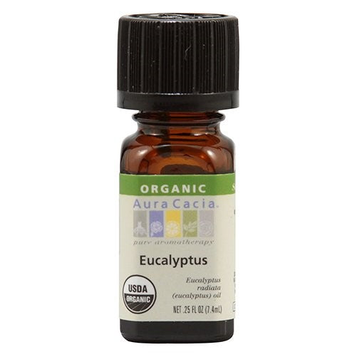 Aura Cacia Organic Eucalyptus Essential Oil, 0.25 Ounce