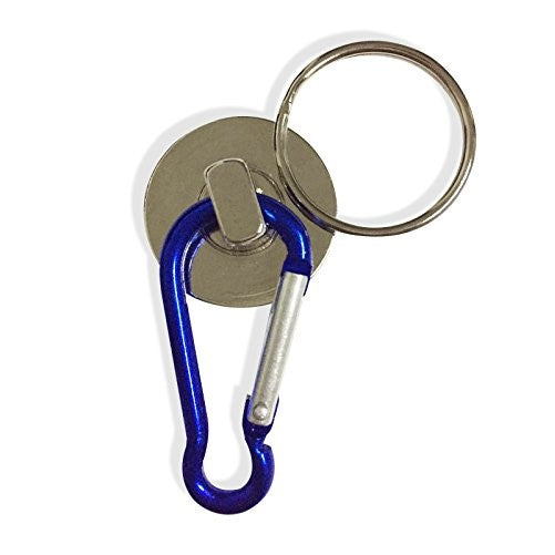 SUPER-Strong Neodymium Magnet Holds 35 Lbs! Carabiner Snap Hook & Split Ring