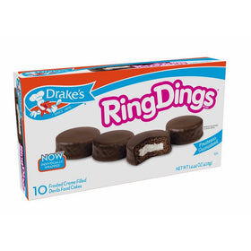 Drake's by Hostess 10 ct Ring Dings Frosted Creme Filled Devil's Cakes 13.5 oz