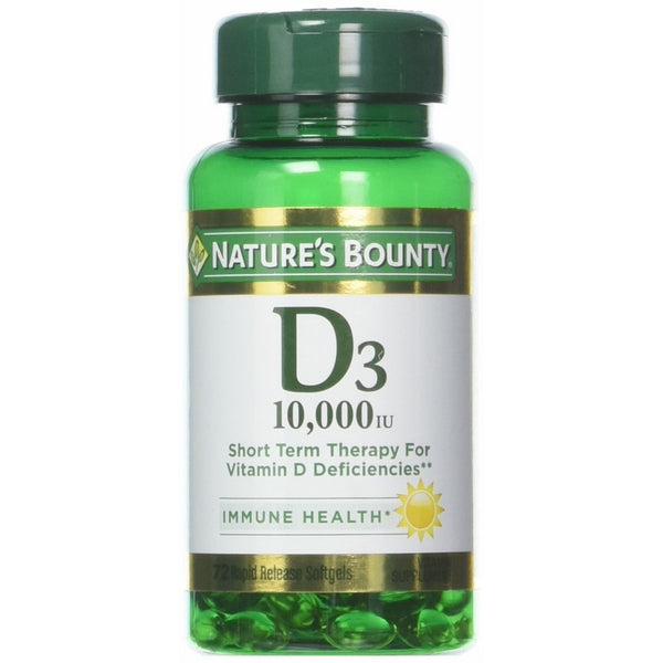 Nature's Bounty D3-10,000 IU Softgels 72 ea