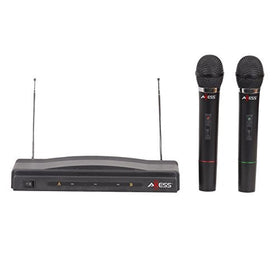 AXESS MPWL1505 Dual 100Feet Range Wireless Microphones
