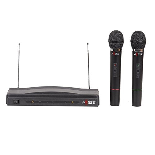 AXESS MPWL1505 Dual 100Feet Range Wireless Microphones