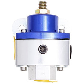 Top Street Performance JM1057BL 3/8" NPT Blue/Clear Anodized Billet Fuel Pressure Regulator (5-12 PSI)