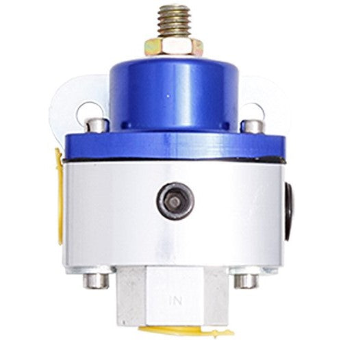 Top Street Performance JM1057BL 3/8" NPT Blue/Clear Anodized Billet Fuel Pressure Regulator (5-12 PSI)