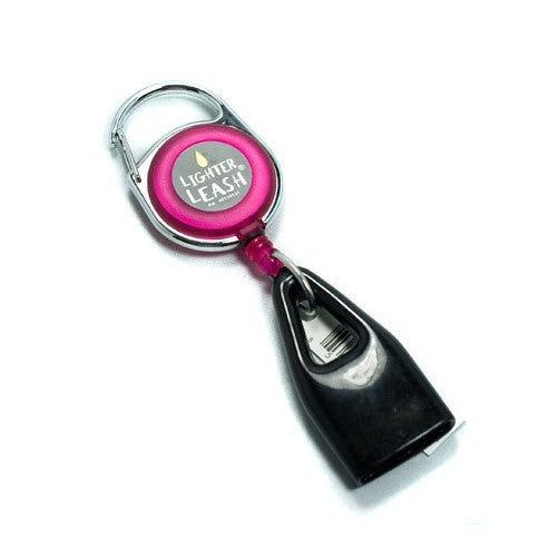 Premium Lighter Leash Retractable Keychain Clip (Pink)