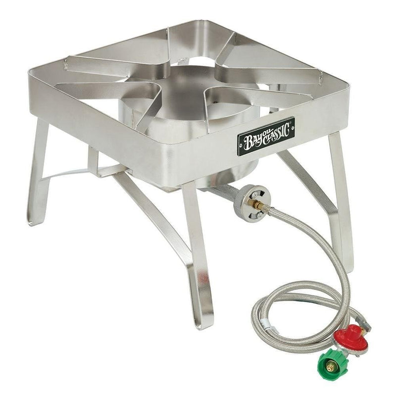 Bayou Classic SS84 Stainless Steel Brew Stove with Windscreen