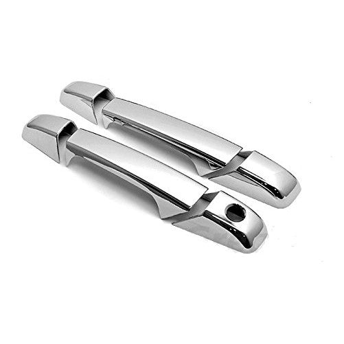 MaxMate Fits 07-13 Yukon/Yukon XL/Sierra(Not for Classic)/07-13 Cadillac Escalade/ESV/EXT/07-13 Chevy Silverado (Not for Classic)/Suburban/Tahoe Chrome 2 Doors Handle Cover W/O Passenger Side Keyhole
