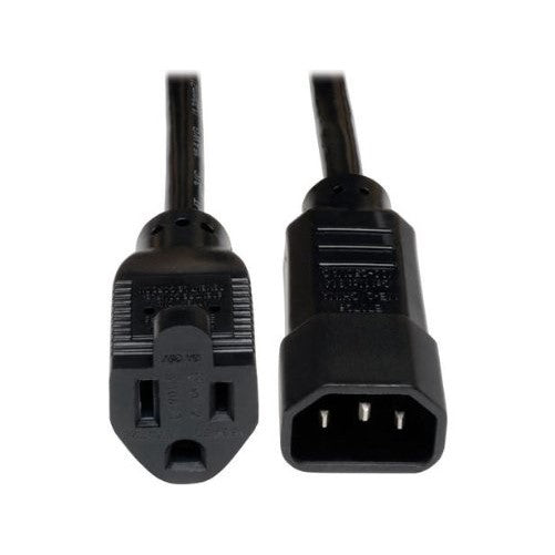 Tripp Lite Standard Computer Power Cord 10A, 18AWG (IEC-320-C14 to NEMA 5-15R) 1-ft.(P002-001-10A)