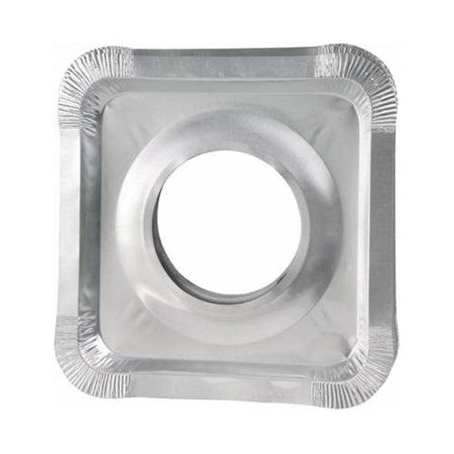 HB 40 Pcs Aluminum Foil Square Gas Burner Disposable Bib Liners Covers