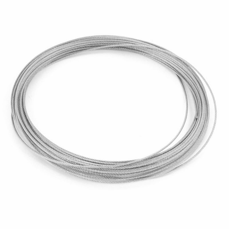 Uxcell a13092700ux1053 Hoisting 7x7 1.2 mm Diameter Stainless Steel Flexible Wire Rope 32.8