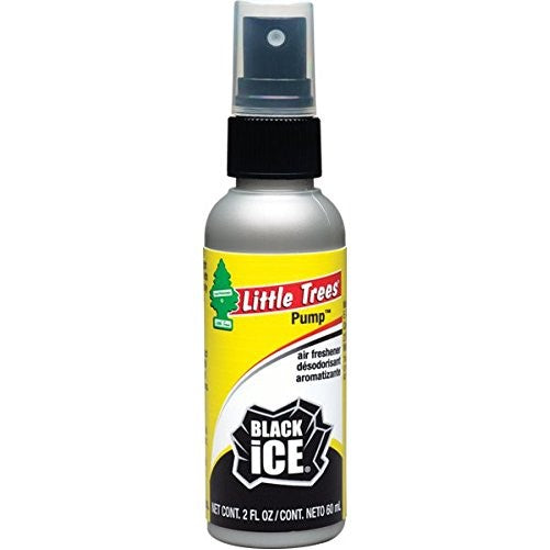 Little Trees 2 Oz. Pump Spray Car, Home and Office Air Freshener, Black Ice
