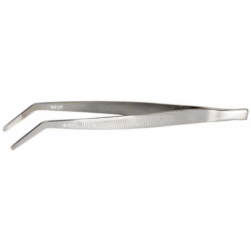 Mercer Culinary 18-8 Stainless Steel Precision Tongs, Curved Tip, 6-1/8-Inch