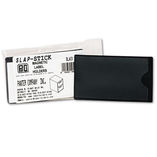 Panter Company - Slap-Stick Magnetic Label Holders, Side Load, 4-1/4 x 2-1/2, Black, 10/Pack MAG-LH-BK (DMi PK