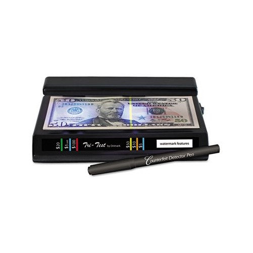 Tri Test Counterfeit Bill Detector, UV with Pen, 7 x 4 x 2 1/2, Sold as 1 Each