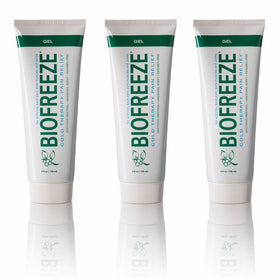 Biofreeze Pain Relief Gel for Arthritis, 4 oz. Cold Topical Analgesic, Fast Acting Cooling Pain Reliever for Muscle, Joint, & Back Pain, Works Like Ice Pack, Original Green Formula, 3 pack, 4% Menthol