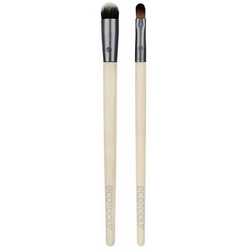 Ecotools Cruelty Free and Eco Friendly Ultimate Concealer Brush Duo, Made with Recycled and Sustainable Materials To Help You Conceal Spots or Blemishes