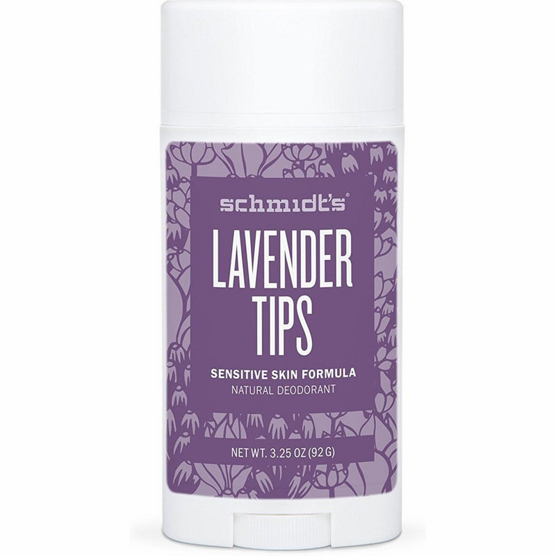 Schmidt's Natural Deodorant - Lavender Tips 3.25 Oz Sensitive Skin Stick; Aluminum-Free Odor Protection & Wetness Relief