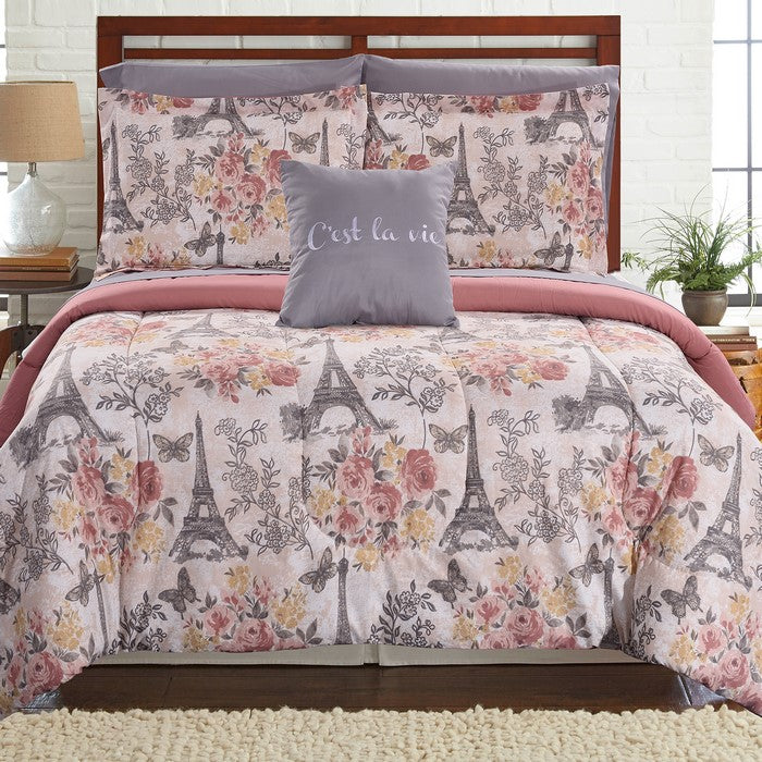 Caen 8 Piece Printed King Size Bed Set The Urban Port, Multicolor