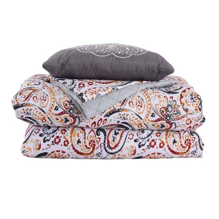 Monza 10 Piece Queen Reversible Comforter and Coverlet Set The Urban, Multicolor