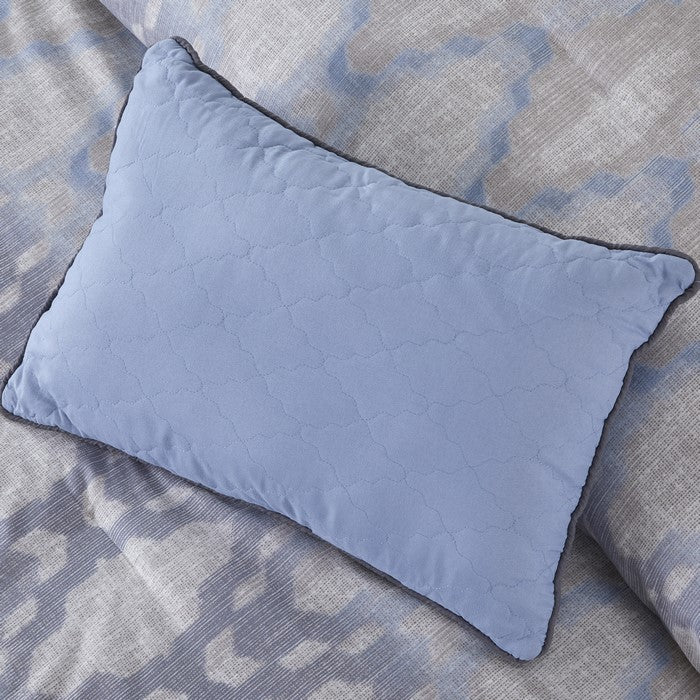 Andria 10 Piece King Size Comforter and Coverlet Set The Urban Port, Blue and Gray