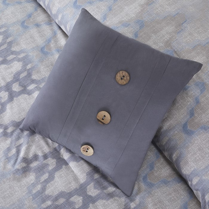 Andria 10 Piece King Size Comforter and Coverlet Set The Urban Port, Blue and Gray
