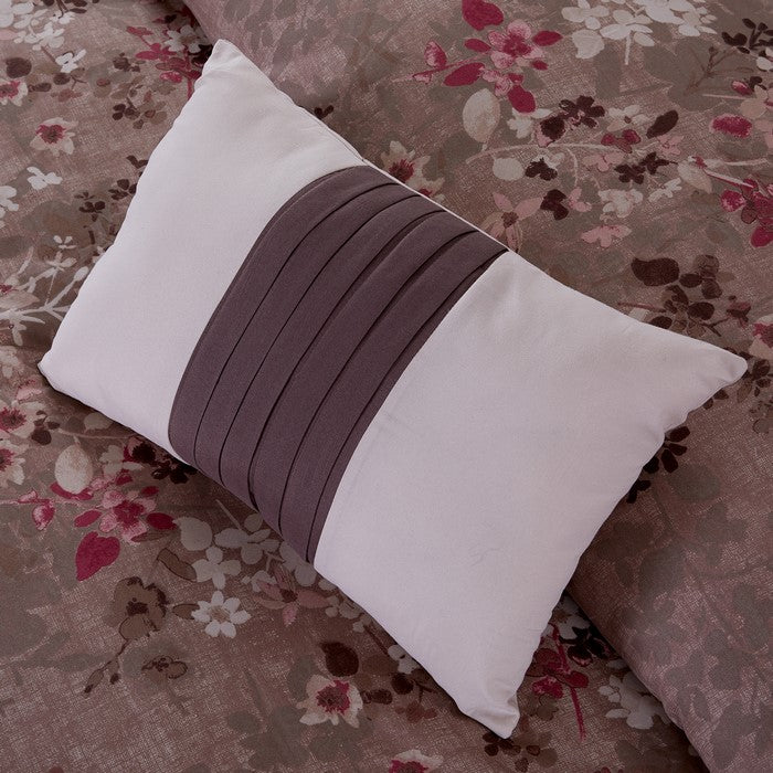 Andria 10 Piece King Size Comforter and Coverlet Set The Urban Port, Brown and Pink