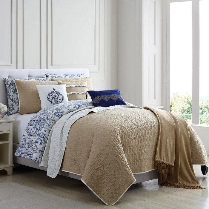 Andria 10 Piece King Size Reversible Comforter and Coverlet Set The Urban, Multicolor