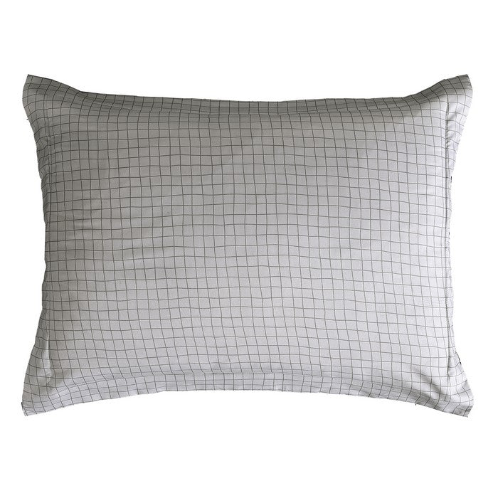 Bari 3 Piece Check Print Reversible Queen Comforter Set The Urban Port, Gray