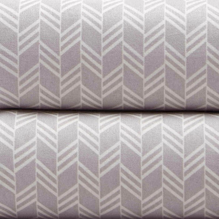 Calais 8 Piece Herringbone and Solid King Sheet Set The Urban Port, Cream and Gray