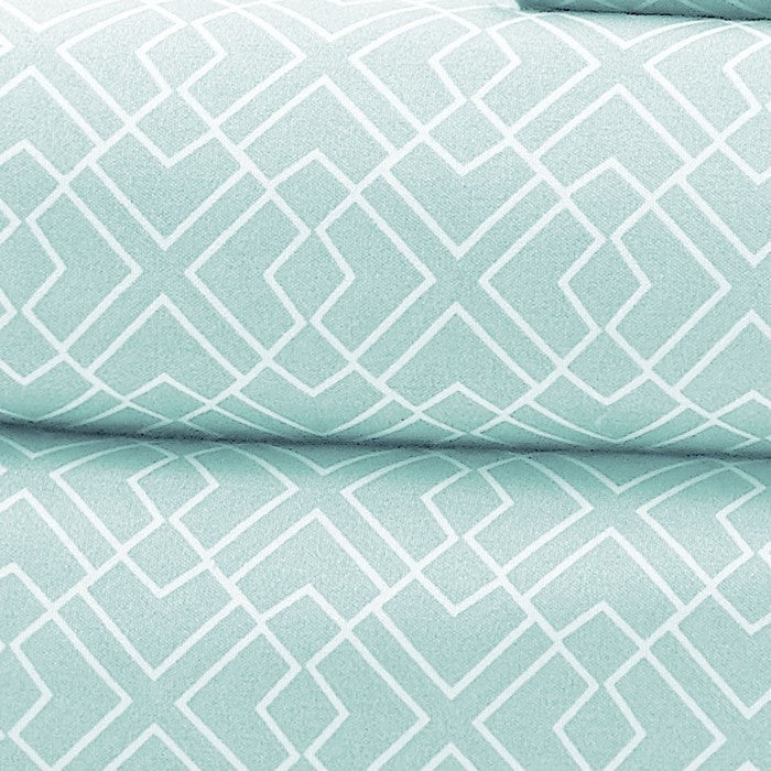 Nantes 8 Piece Printed and Solid King Size Sheet Set The Urban Port, Blue and White